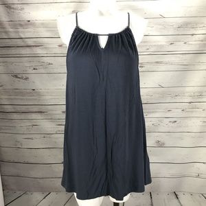 CYNTHIA ROWLEY Peep Hole Spaghetti Strap Blouse